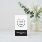 Minimale moderne professionelle QR-Code-Logo Visitenkarte (Stehend Vorderseite)