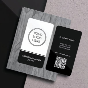 Minimale moderne professionelle QR-Code-Logo Visitenkarte