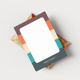 Minimale moderne retro-abstrakte Schriftart in Far Post-it Klebezettel