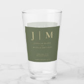 Minimale moderne Salbei- und Goldene einfache Hoch Glas (Vorderseite)