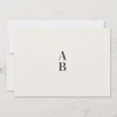 Minimale moderne "Save the Date"-Karte mit Monogra Save The Date (Rückseite)