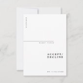 Minimale moderne schicke Typografie Hochzeit RSVP Karte (Vorderseite)