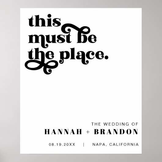 Minimale moderne schicke Typografie Klassische Hoc Poster (Vorne)