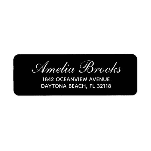 Minimale moderne Schrift Rücksendeadresse Benutzer (Vorne)