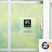 Minimale, moderne Schwarz-Weiß-Firma oder Name Fensteraufkleber (Zuhause)