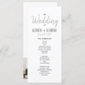 Minimale moderne Skripthochzeit Programm (Vorne/Hinten)