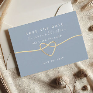 Minimale moderne staubblaue Hochzeit Save The Date