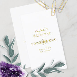 Minimale moderne Sterne Amethyst Mystical Moon Pha Visitenkarte