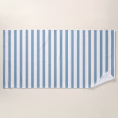 Minimale moderne Streifenmuster in Blau Strandtuch (Vorderseite)