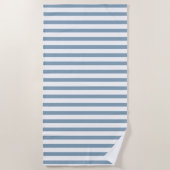 Minimale moderne Streifenmuster in Blau Strandtuch (Vorderseite)