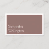 Minimale moderne Taupe Blush Typografie Visitenkarte (Vorderseite)