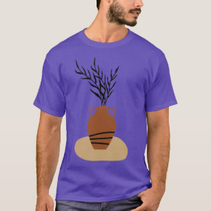 Minimale moderne Terraccota-Keramik Abstrakte Form T-Shirt
