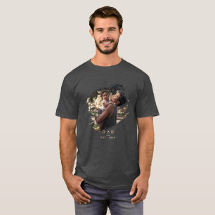Minimale moderne trendige Fotopop Grün Vatertag T-Shirt