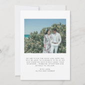 Minimale moderne Typografie Arch Foto Hochzeit Save The Date (Rückseite)