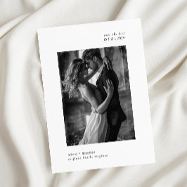 Minimale moderne Typografie-Foto Hochzeit Save The Date