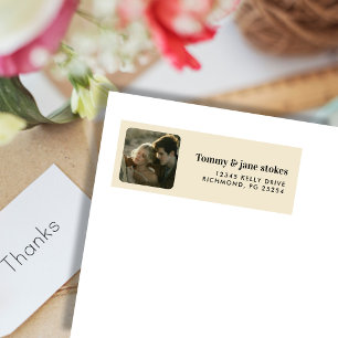 Minimale moderne Typografie Foto Name Return