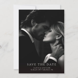 Minimale moderne Typografie Foto Save-the-Date Save The Date
