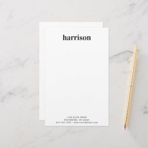 Minimale moderne Typografie Monogramm Personalisie Briefpapier