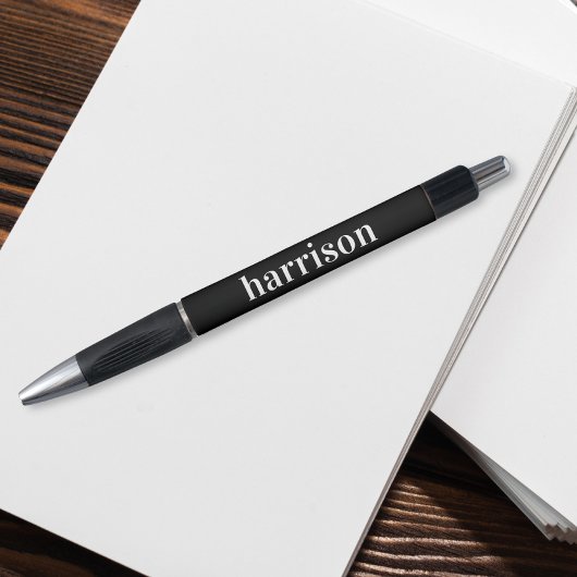 Minimale moderne Typografie Monogramm Schwarz Kugelschreiber