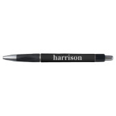 Minimale moderne Typografie Monogramm Schwarz Kugelschreiber (Vorderseite)