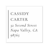 Minimale moderne Typografie Name & Rücksendeadress Permastempel (Design)