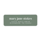 Minimale moderne Typografie Name Rücksendeadresse (Vorne)