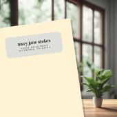 Minimale moderne Typografie Name Rücksendeadresse