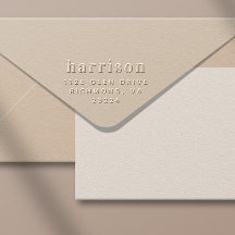 Minimale moderne Typografie Name Rücksendeadresse