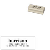 Minimale moderne Typografie Name Rücksendeadresse Gummistempel (Stempel)