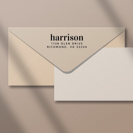 Minimale moderne Typografie Name Rücksendeadresse Gummistempel
