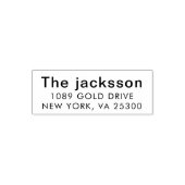 Minimale moderne Typografie Name Rücksendeadresse Permastempel (Design)