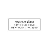 Minimale moderne Typografie Name Rücksendeadresse  Permastempel (Design)
