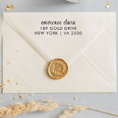 Minimale moderne Typografie Name Rücksendeadresse  Permastempel