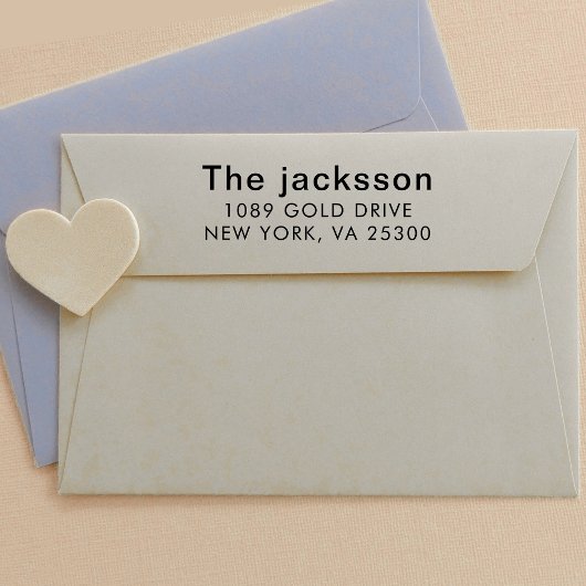 Minimale moderne Typografie Name Rücksendeadresse Permastempel
