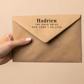 Minimale moderne Typografie Name Rücksendeadresse Permastempel