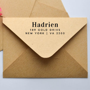 Minimale moderne Typografie Name Rücksendeadresse  Permastempel