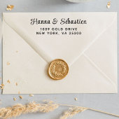 Minimale moderne Typografie Name Rücksendeadresse  Permastempel