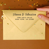 Minimale moderne Typografie Name Rücksendeadresse  Permastempel