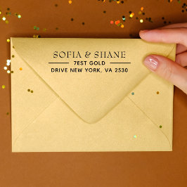 Minimale moderne Typografie Name Rücksendeadresse Permastempel