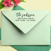 Minimale moderne Typografie Name Rücksendeadresse  Permastempel