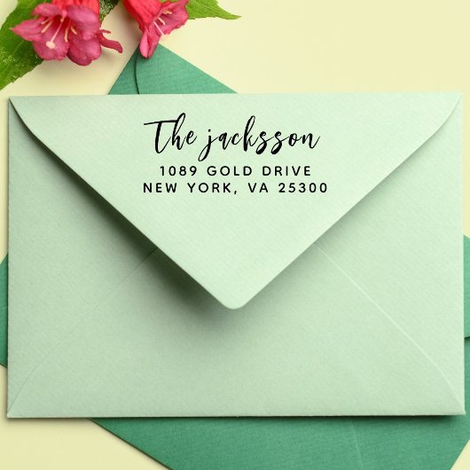 Minimale moderne Typografie Name Rücksendeadresse  Permastempel