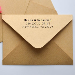 Minimale moderne Typografie Name Rücksendeadresse Permastempel