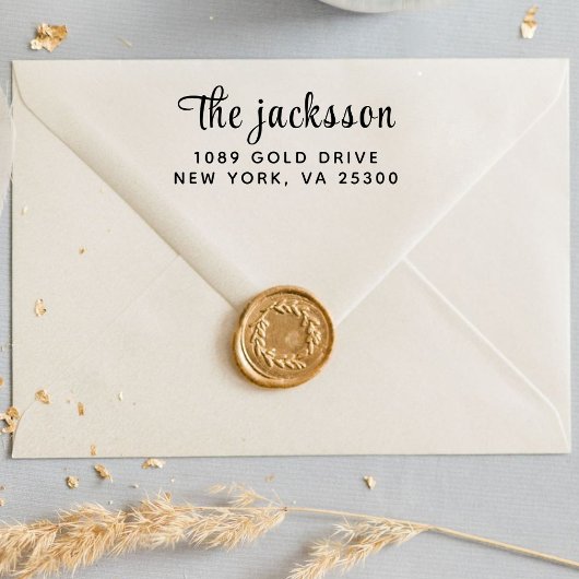 Minimale moderne Typografie Name Rücksendeadresse Permastempel