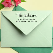 Minimale moderne Typografie Name Rücksendeadresse Permastempel