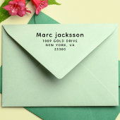 Minimale moderne Typografie Name Rücksendeadresse Permastempel