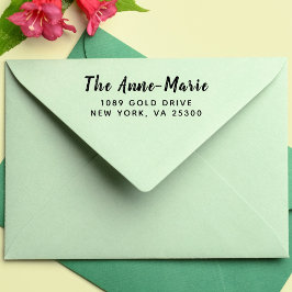 Minimale moderne Typografie Name Rücksendeadresse  Permastempel