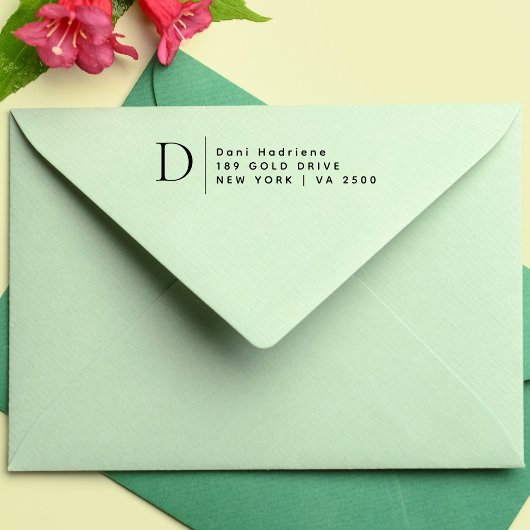 Minimale moderne Typografie Name Rücksendeadresse Permastempel