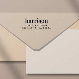 Minimale moderne Typografie Name Rücksendeadresse Permastempel