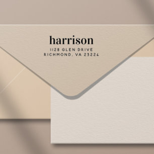 Minimale moderne Typografie Name Rücksendeadresse Permastempel