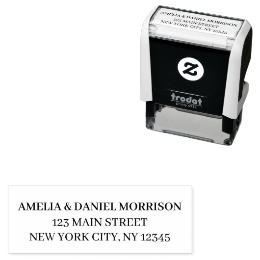 Minimale moderne Typografie-Rücksendeadresse Permastempel (Beispiel)